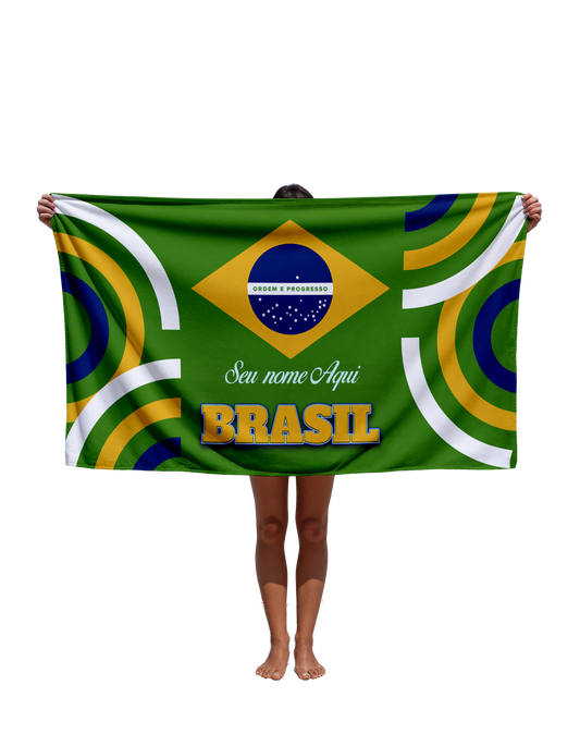 Toalha de Com Nome E Número Escolhido Tbra09 Personalizada