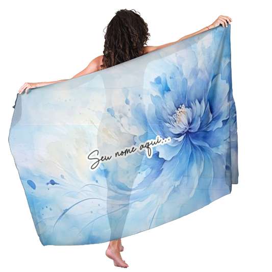Canga de Praia Floral 62 De Amigas Personalizada com Nome