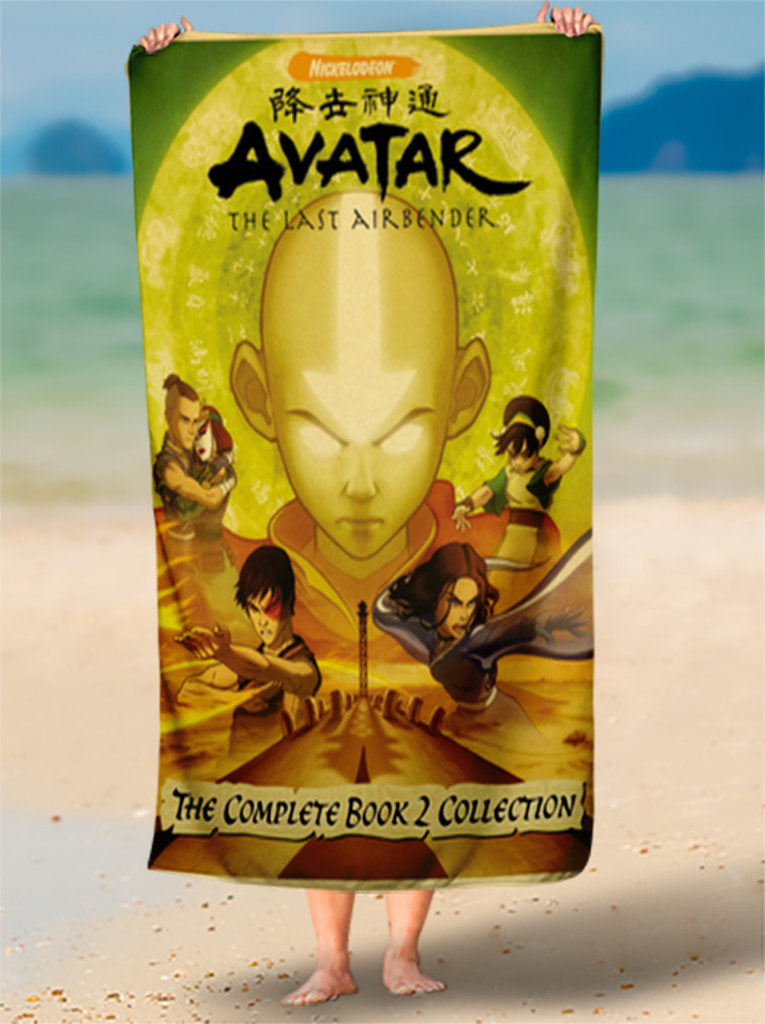 Toalha de Praia Anime Avatar Aang Personalizada