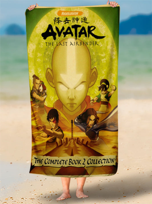 Toalha de Praia Anime Avatar Aang Personalizada