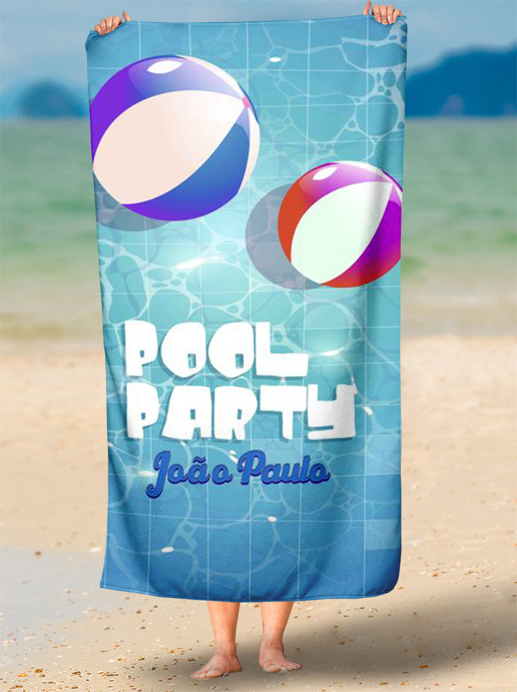 Toalha de Festa Na Piscina Pool Party Pool21 Personalizada