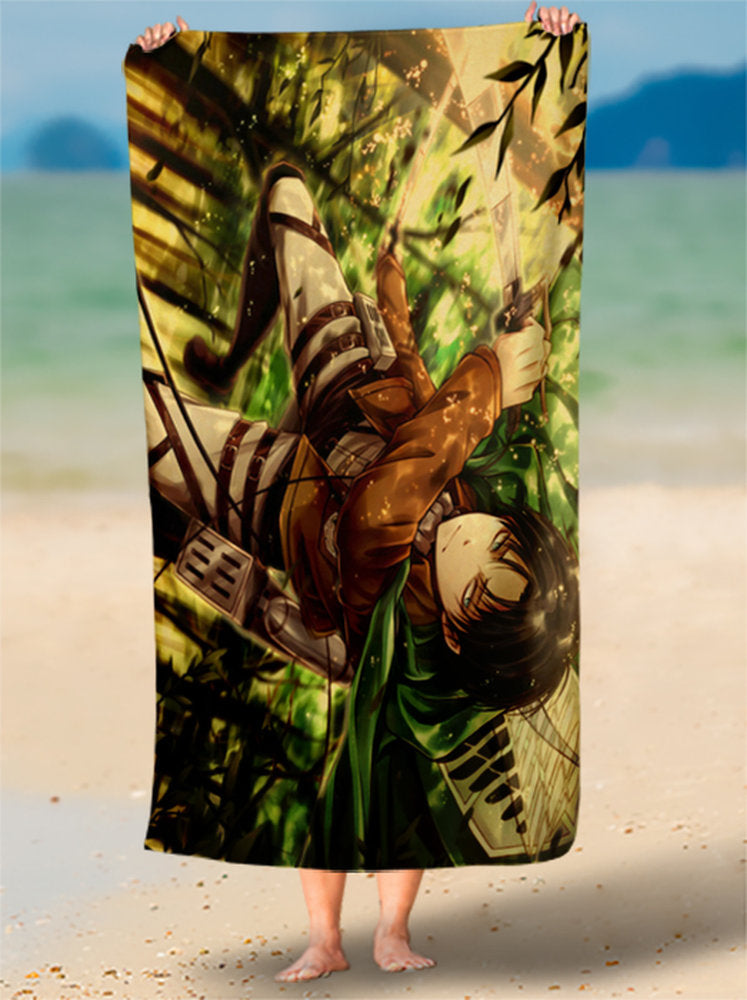 Toalha de Attack On Titan Cores Super Vivas Personalizada