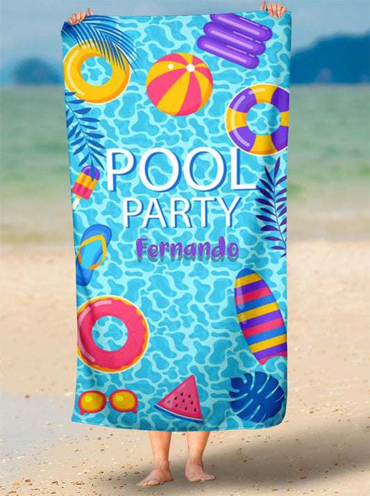 Toalha de Festa Na Piscina Pool Party Pool29 Personalizada