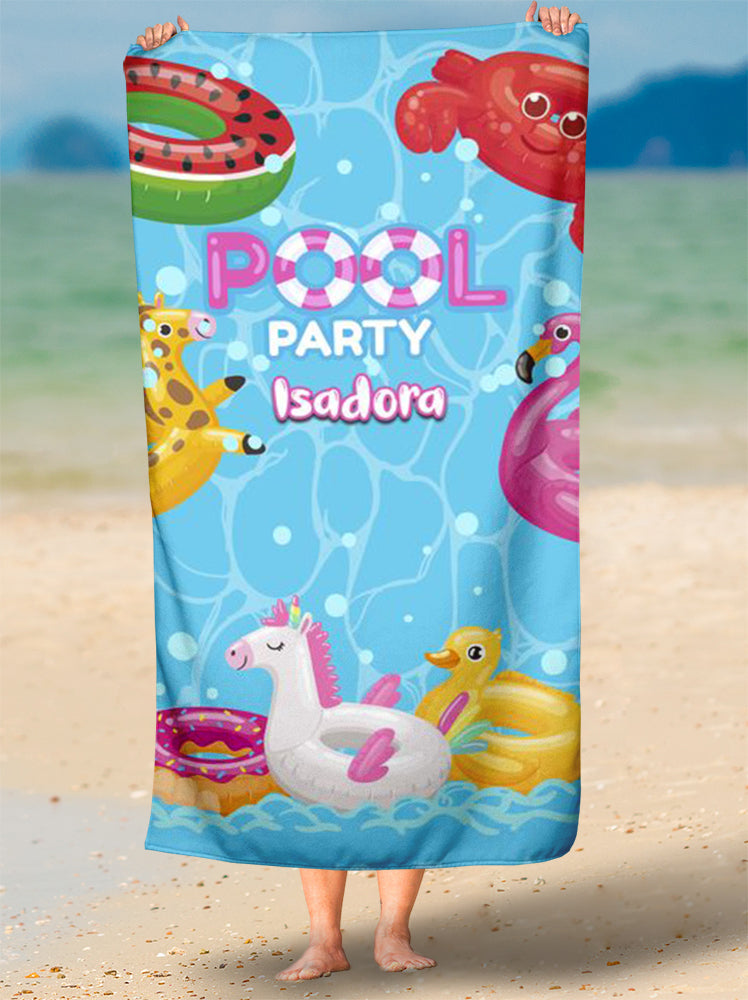 Toalha de Festa Na Piscina Pool Party Pool30 Personalizada