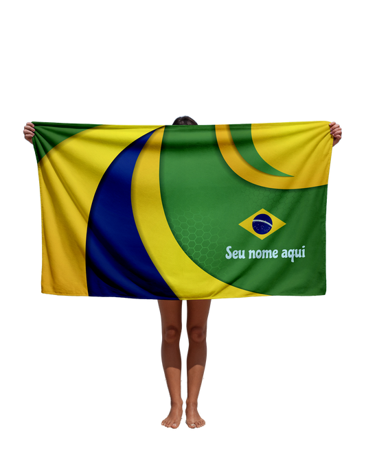 Toalha de Com Nome Edição Copa 2026 Tbra04 Personalizada