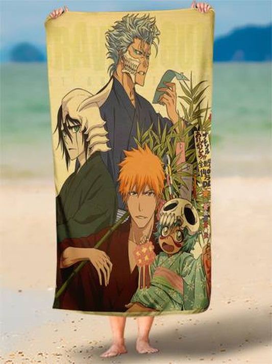 Toalha de Praia De Bleach Anime Presente Otaku Personalizada