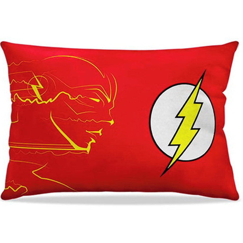 Almofada personalizada Retangular: Flash Vermelha com Raio Amarelo
