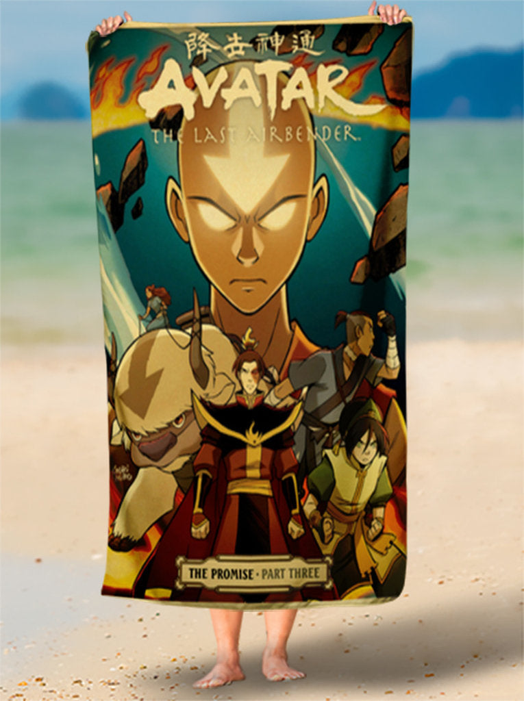 Toalha de Avatar Zuko E Aang Arte Em Mangá Hd Personalizada