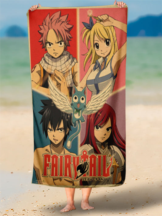 Toalha de Praia Erza E Equipe Arte Para Usar Personalizada