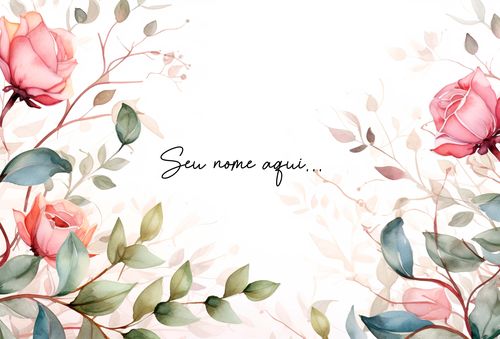 Canga de Praia Floral 27 Personalizada com Nome