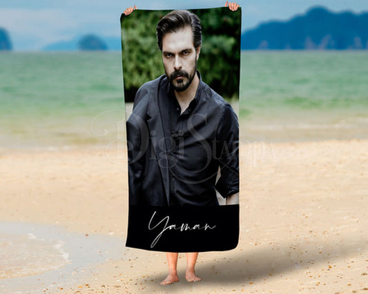Toalha de Praia De Seher Yaman Emanet Nome Personalizada