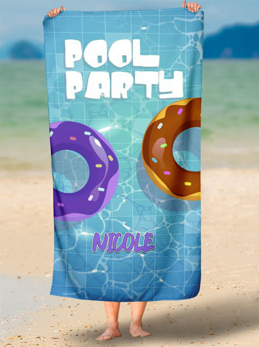 Toalha de Festa Na Piscina Pool Party Pool23 Personalizada