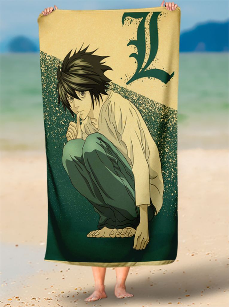Toalha de Praia De Misa Amane Seu Nome Aqui Personalizada