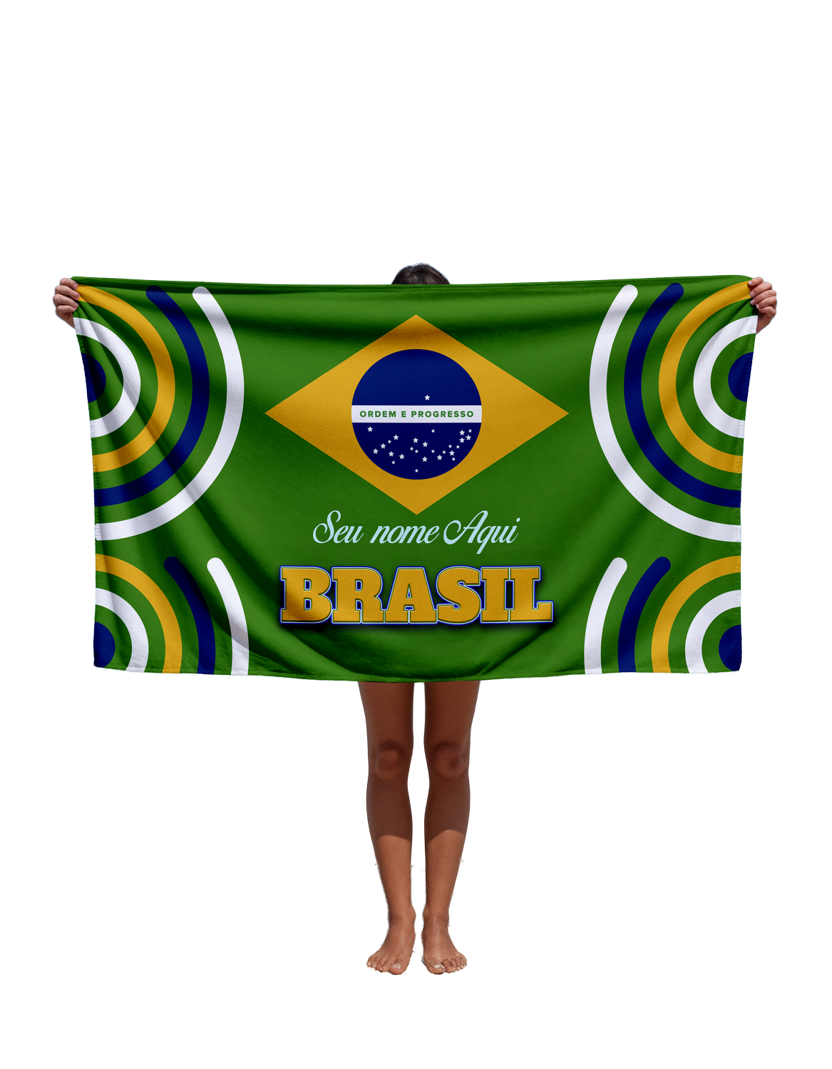 Toalha de Com Nome E Número Escolhido Tbra08 Personalizada