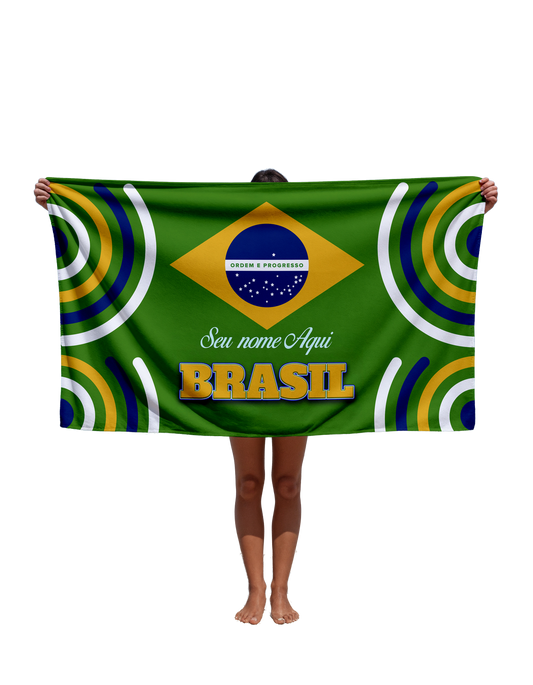 Toalha de Com Nome E Número Escolhido Tbra08 Personalizada
