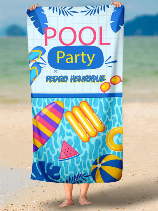 Toalha de Festa Na Piscina Pool Party Pool27 Personalizada