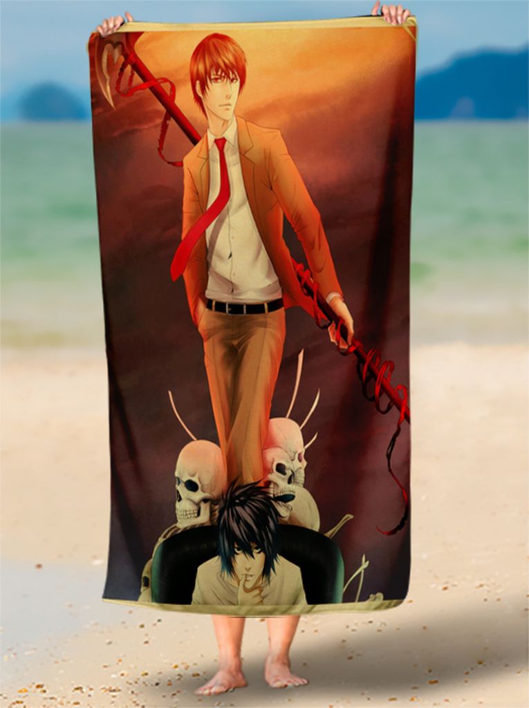 Toalha de Praia Ryuk E Kira Dica De Presente Personalizada