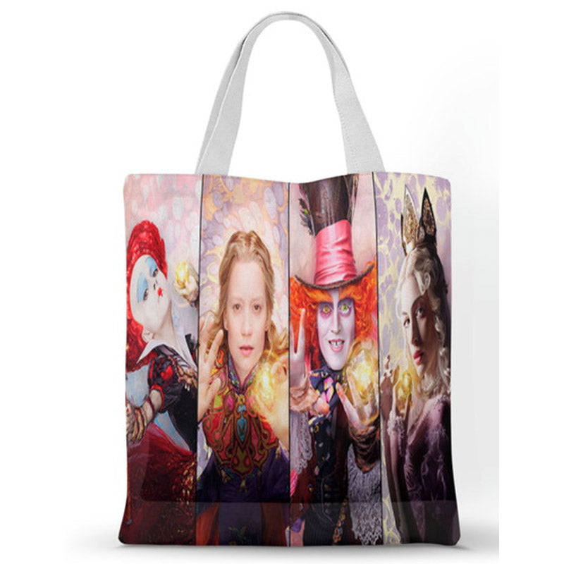 Ecobag personalizada Alice no País das Maravilhas: personagens, com alças.