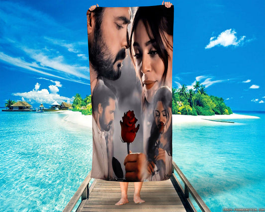 Toalha de Praia De Emanet Novela Turca Nome Personalizada