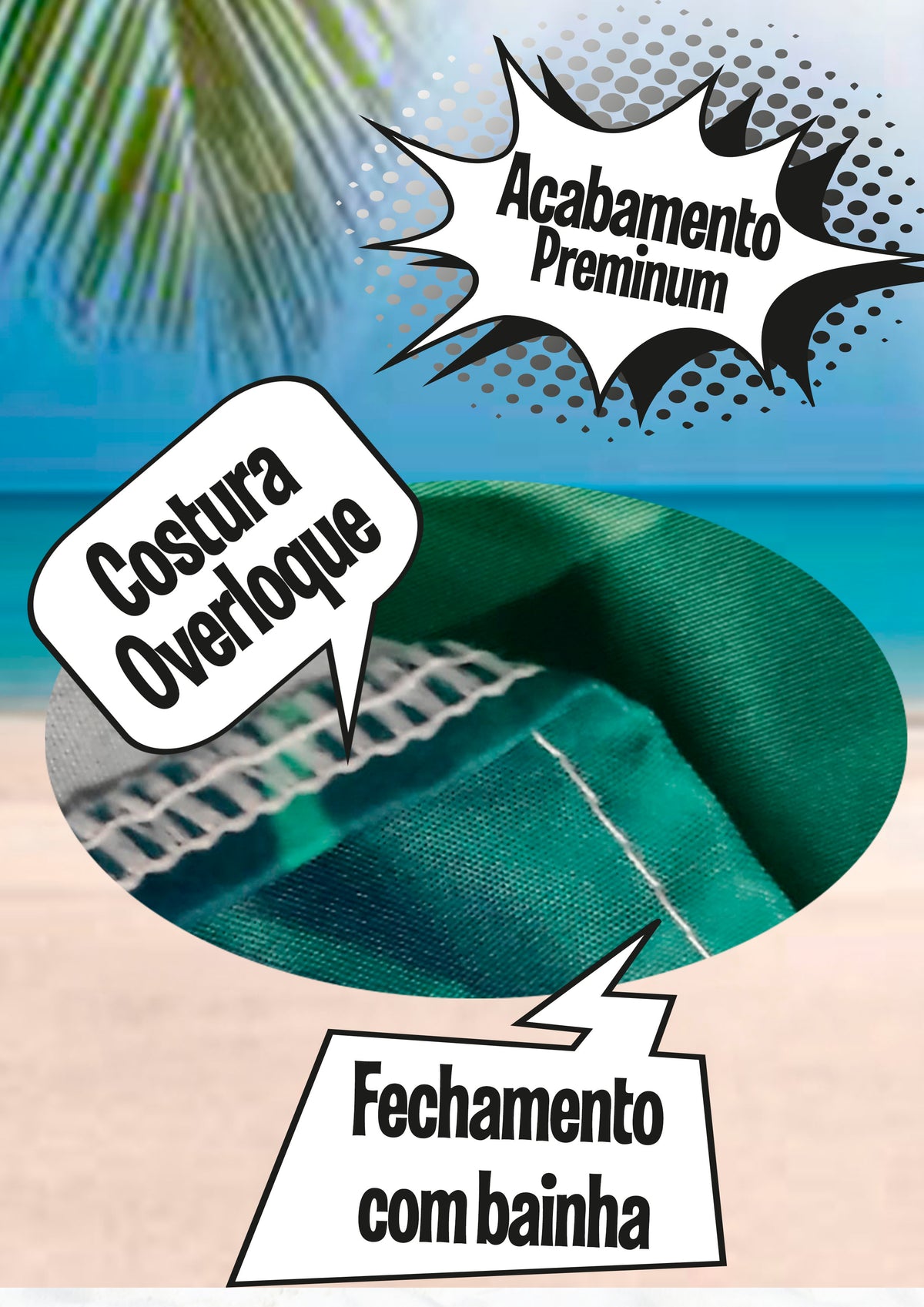 Canga de Praia Marítima 24 Personalizada com Nome