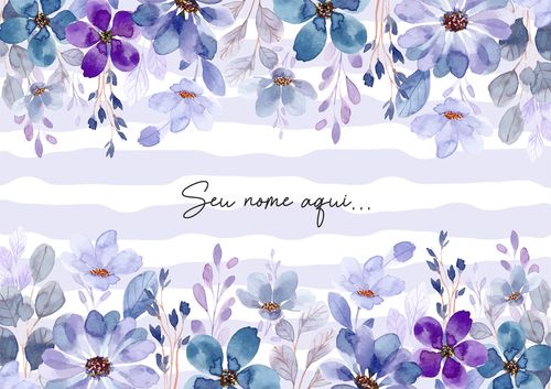 Canga Floral Personalizamos com nome 90x135cm FLORAL48