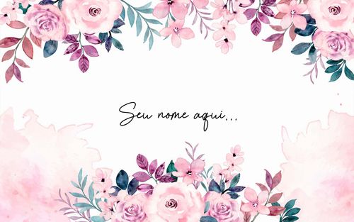 Canga Floral Personalizamos com nome 90x135cm FLORAL05