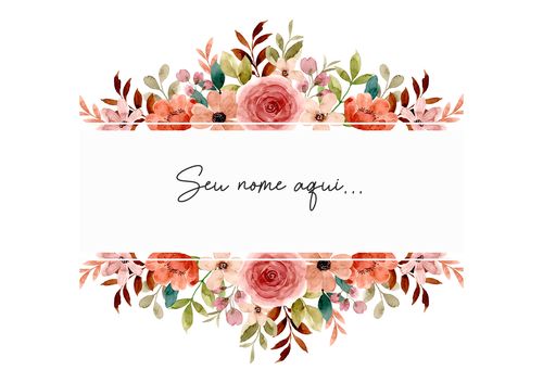 Canga Floral Personalizamos com nome 90x135cm FLORAL51