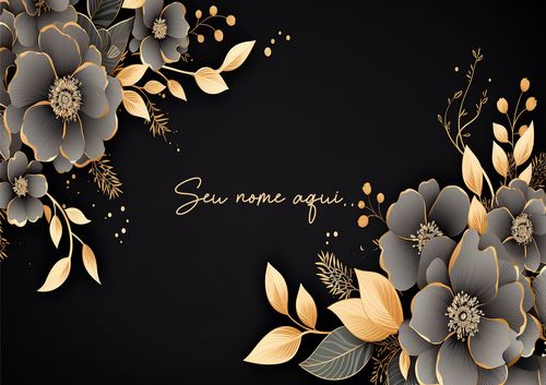 Canga Floral Personalizamos com nome 90x135cm FLORAL61