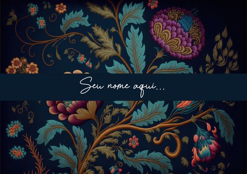 Canga Floral Personalizamos com nome 90x135cm FLORAL65