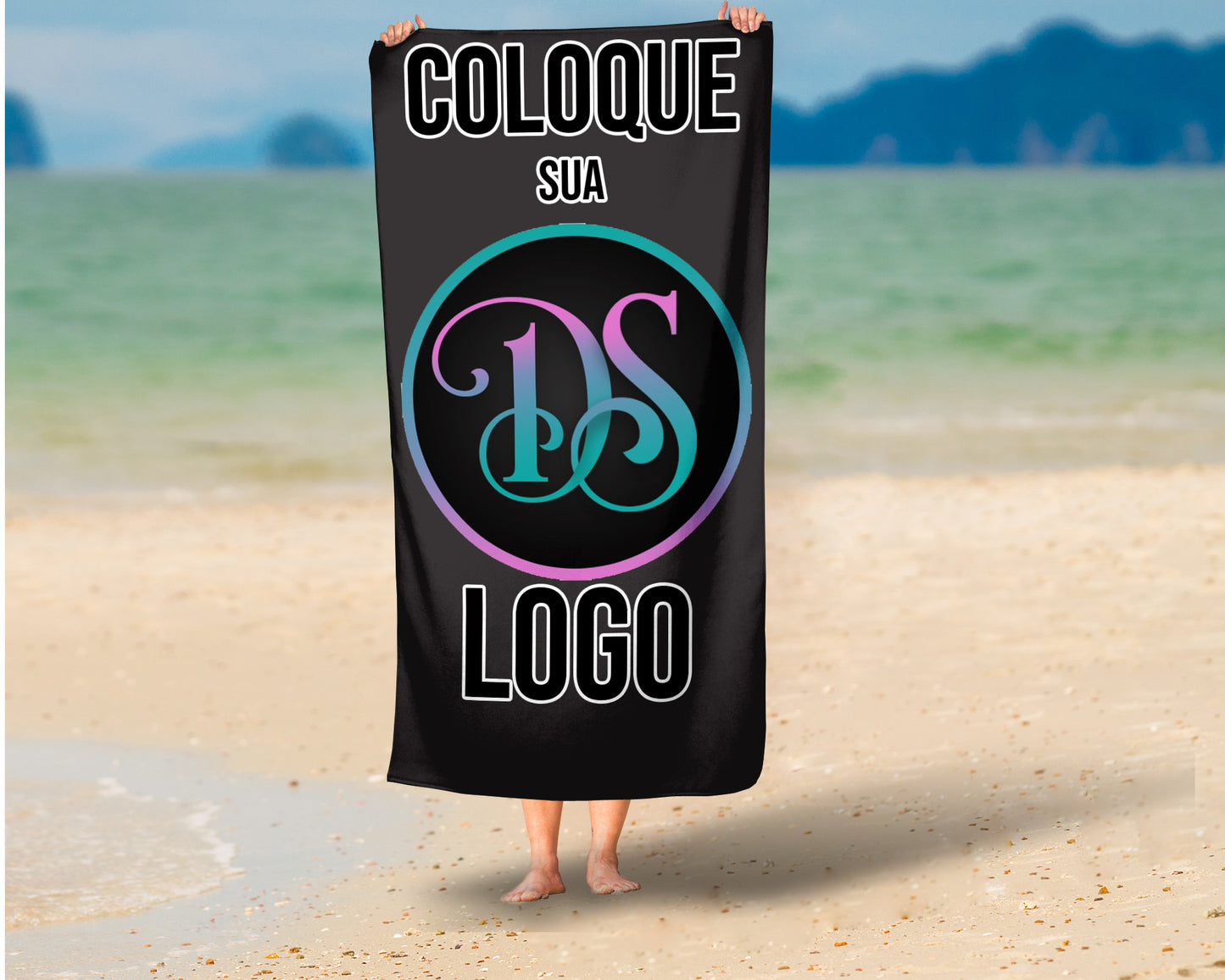 Kit 50 toalhas de praia personalizada