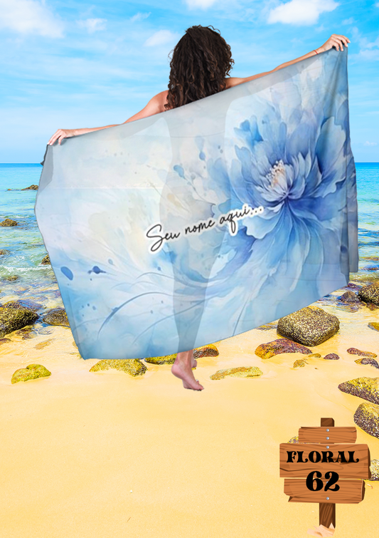 Canga Floral Personalizamos com nome 90x135cm FLORAL62