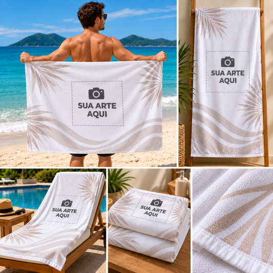 Toalha de Praia Sua Arte Aqui Personalizada | DigiStampa