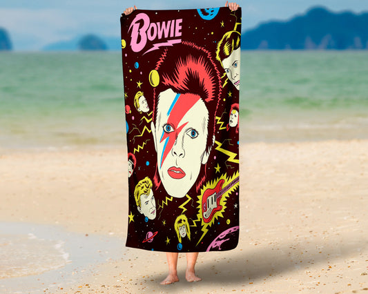Toalha de Praia De David Bowie Modelo 3 Personalizada