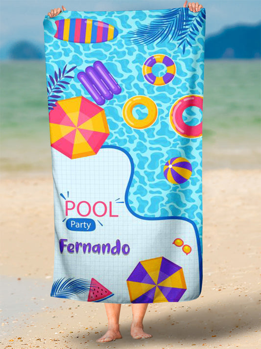 Toalha de Festa Na Piscina Pool Party Pool24 Personalizada