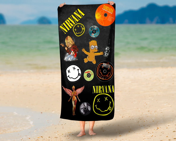 Toalha de Praia De Nirvana Personalizada