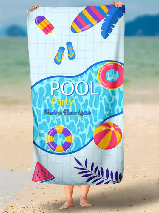 Toalha de Festa Na Piscina Pool Party Pool28 Personalizada