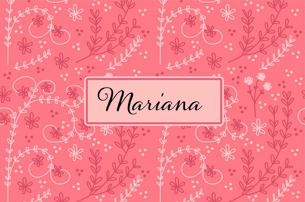 Canga de Floral Henna Tons Rosados 7 Personalizada com Nome