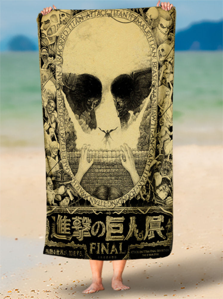 Toalha de Praia Attack On Titan Conforto Aot Personalizada