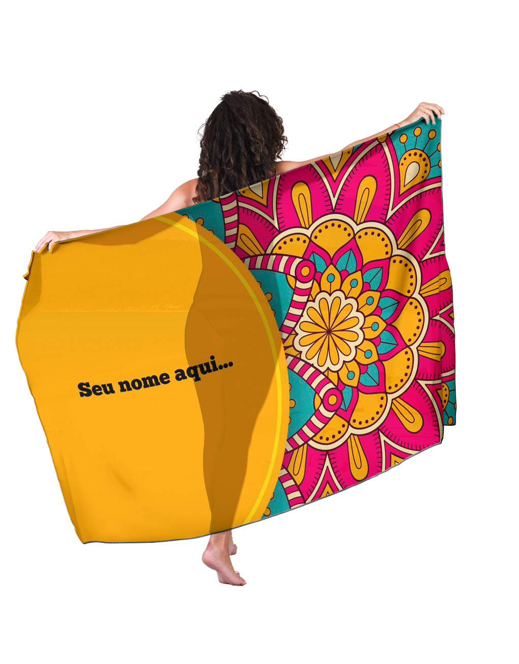 Canga de Praia Mandala 14 As Amigas Personalizada com Nome
