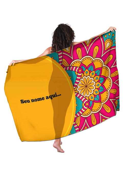 Canga de Praia Mandala 14 As Amigas Personalizada com Nome