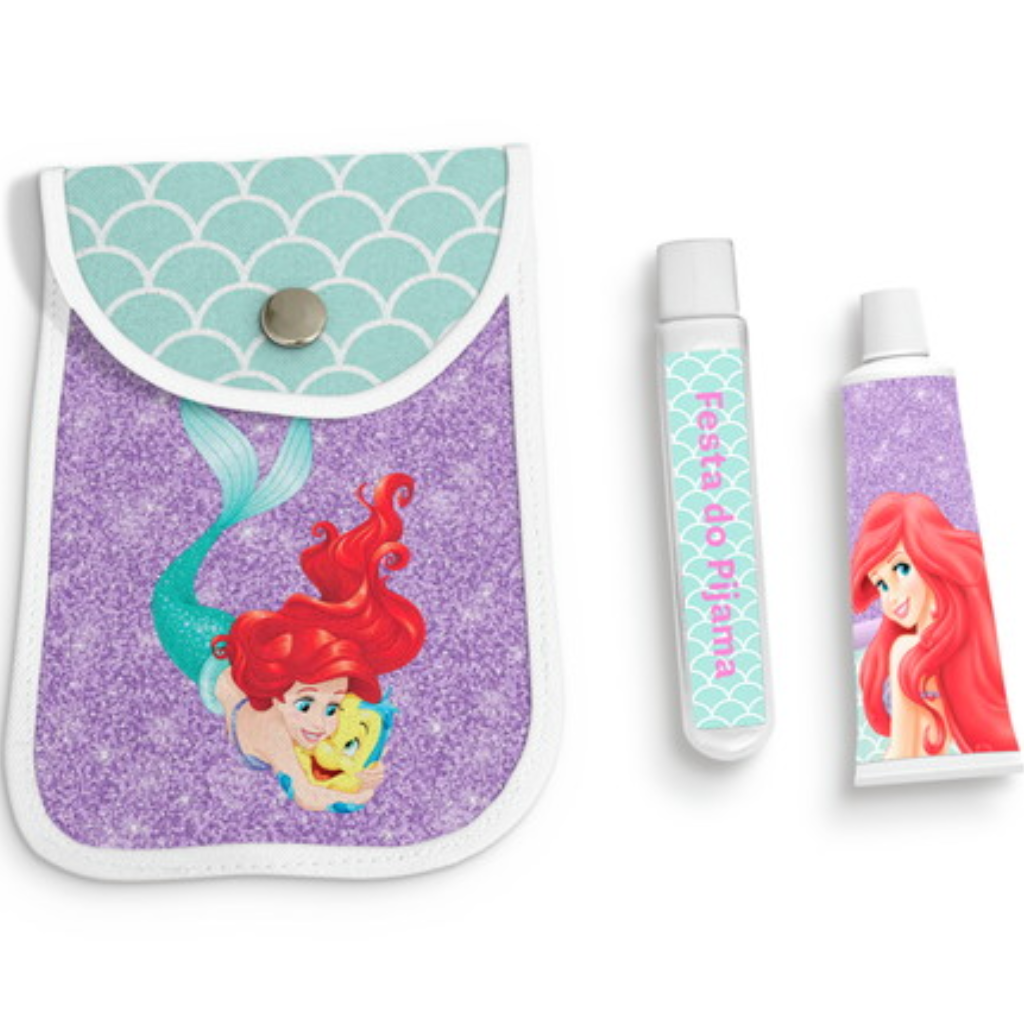 Kit Higiene Infantil Ariel Sereia Modelo 3 Personalizado