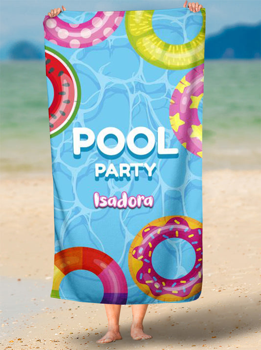 Toalha de Festa Na Piscina Pool Party Pool31 Personalizada
