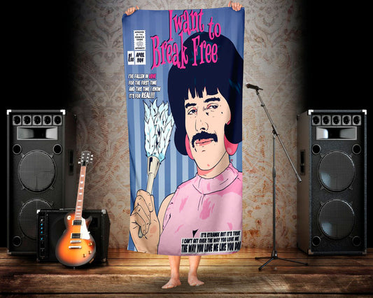 Toalha de Praia De Queen Freddie Mercury Personalizada