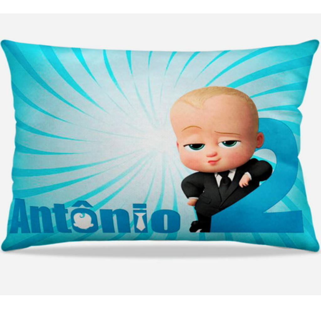 Almofada personalizada Retangular: Poderoso Chefinho Azul com Raios