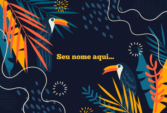 Canga de Praia Folhagem 64 Personalizada com Nome