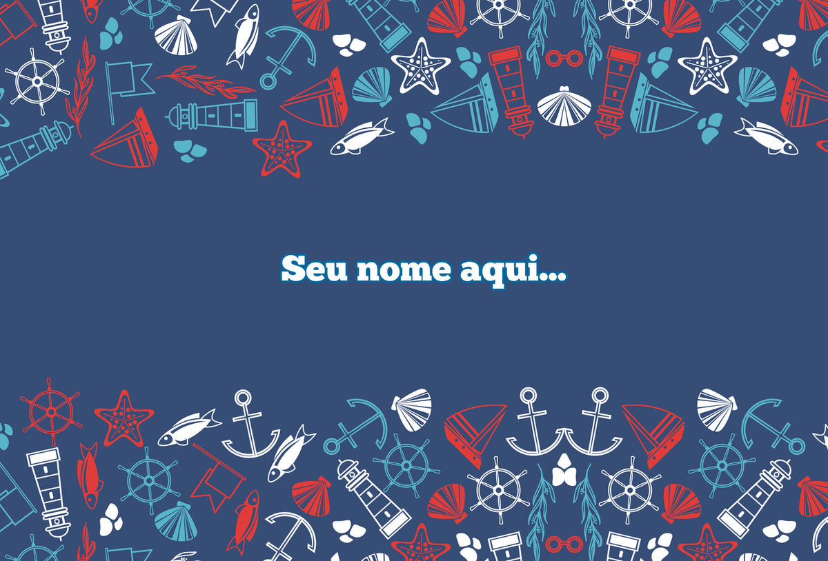 Canga de Praia Marítima 24 Personalizada com Nome