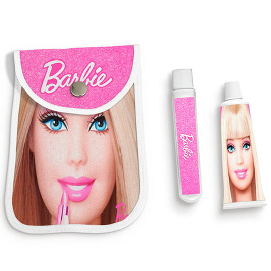 Kit Higiene Infantil Barbie Rosa Personalizado