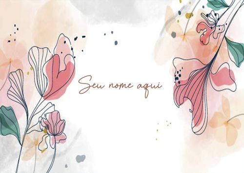 Canga de Praia Floral 67 Personalizada com Nome