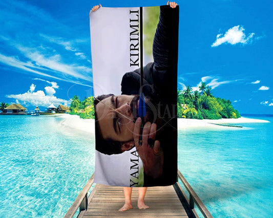Toalha de Praia De Emanet Com Nome Exclusiva Personalizada