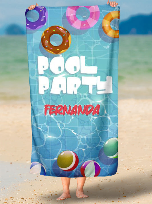 Toalha de Festa Na Piscina Pool Party Pool22 Personalizada
